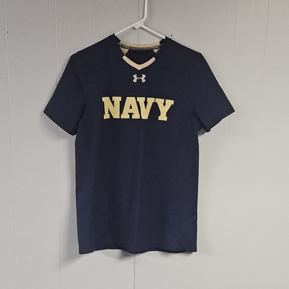 Ladies Under Armour Navy Heat Gear Athletic Shirt